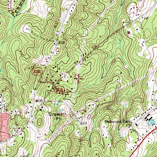 Topographic Map of Winningham Farm, NC