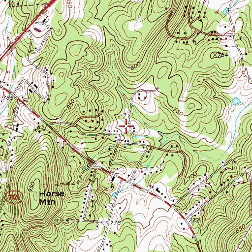 Topographic Map of Briarcliff, NC