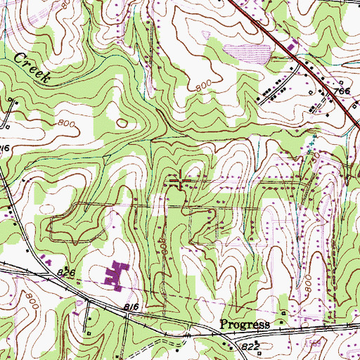 Topographic Map of Robins Nest, NC