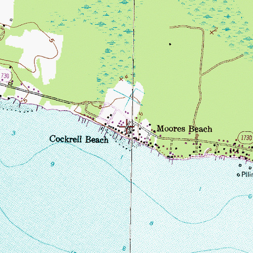 Topographic Map of Wades Point Post Office, NC