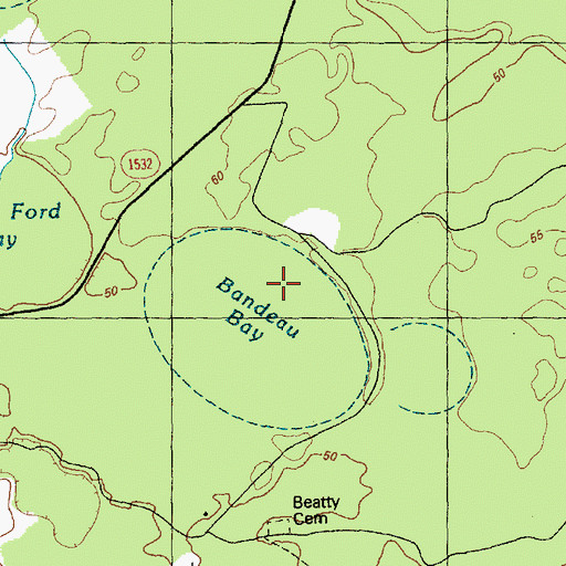 Topographic Map of Bandeau Bay, NC