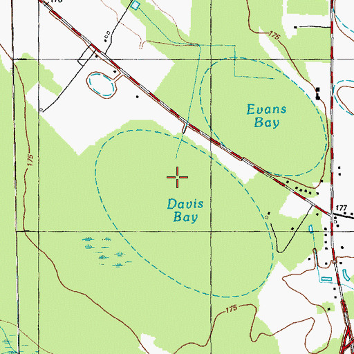 Topographic Map of Davis Bay, NC