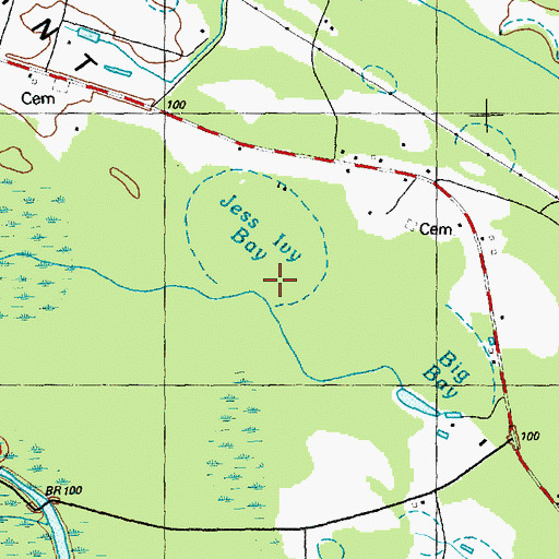 Topographic Map of Jess Ivy Bay, NC