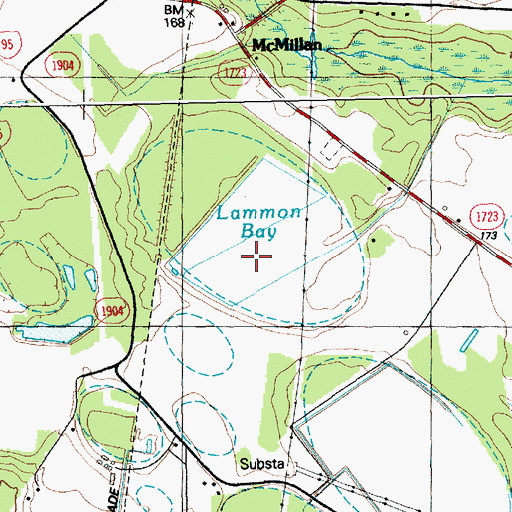 Topographic Map of Lammon Bay, NC