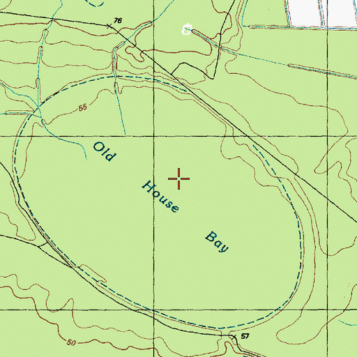 Topographic Map of Old House Bay, NC