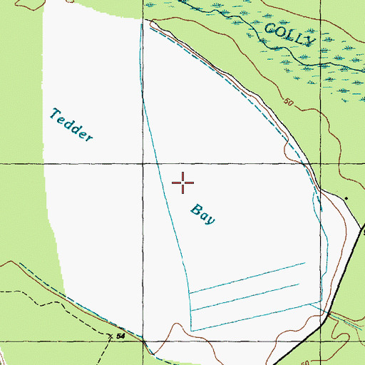 Topographic Map of Tedder Bay, NC