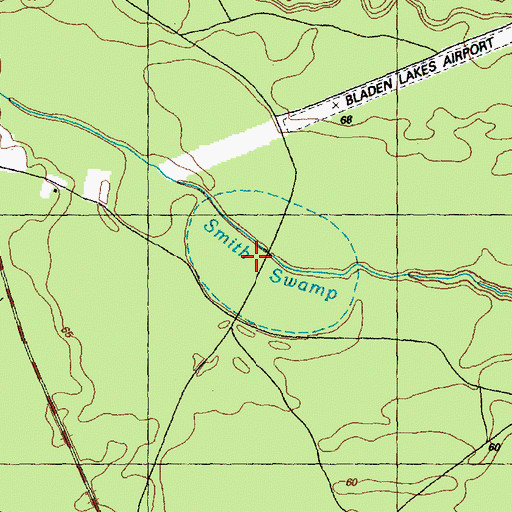 Topographic Map of Smith Swamp, NC