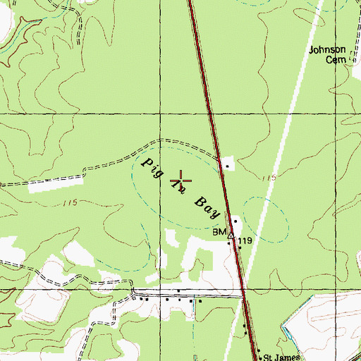 Topographic Map of Pig in Bay, NC