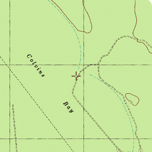 Topographic Map of Colvins Bay, NC