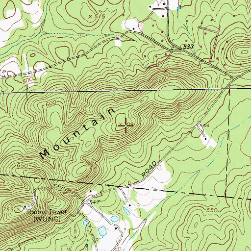 Topographic Map of WDCG-FM (Durham), NC
