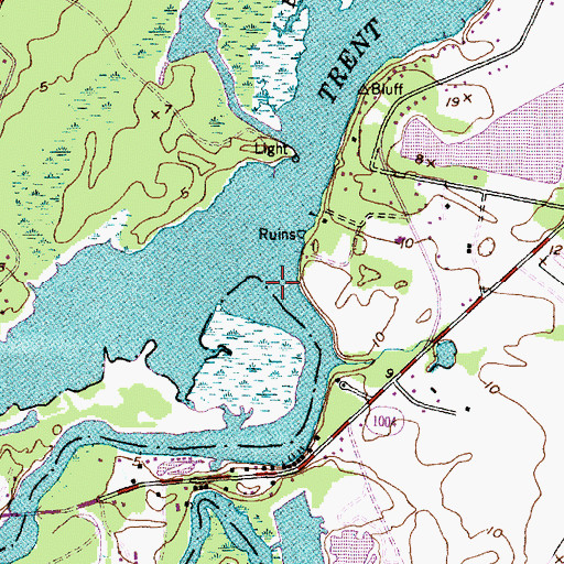 Topographic Map of Brice Creek, NC