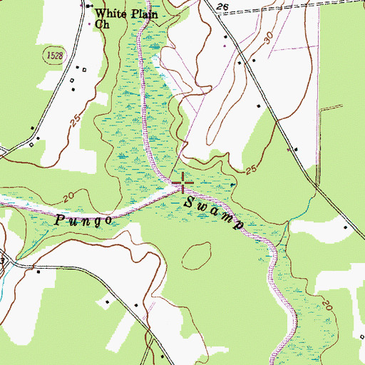 Topographic Map of Acre Swamp, NC