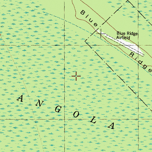 Topographic Map of Angola Swamp, NC