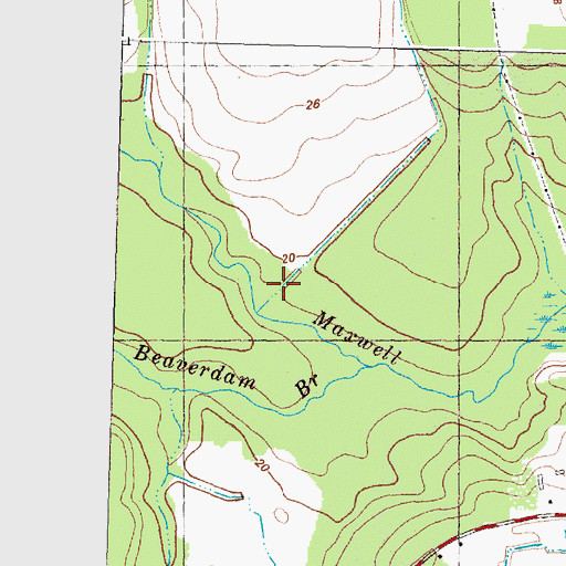Topographic Map of Beaverdam Branch, NC
