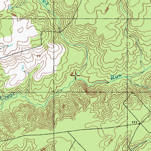 Topographic Map of Beaverdam Creek, NC