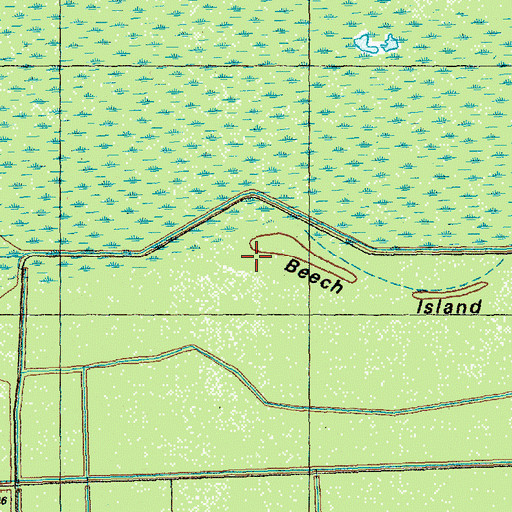 Topographic Map of Beech Island, NC