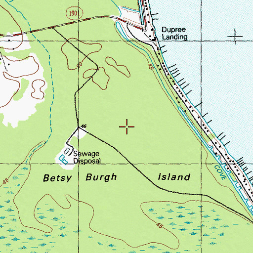 Topographic Map of Betsy Burgh Island, NC