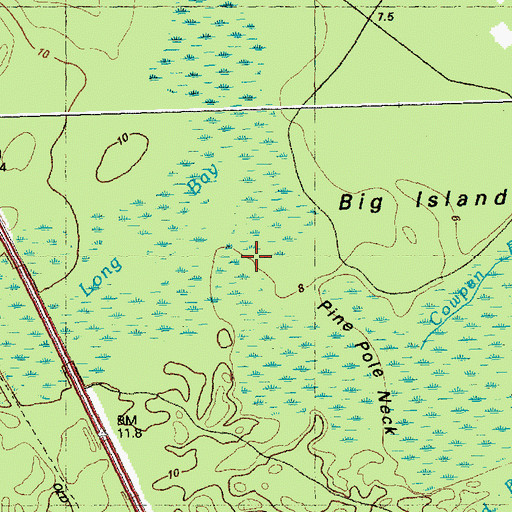 Topographic Map of Big Island, NC