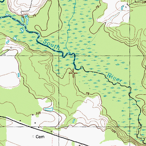Topographic Map of Big Swamp, NC