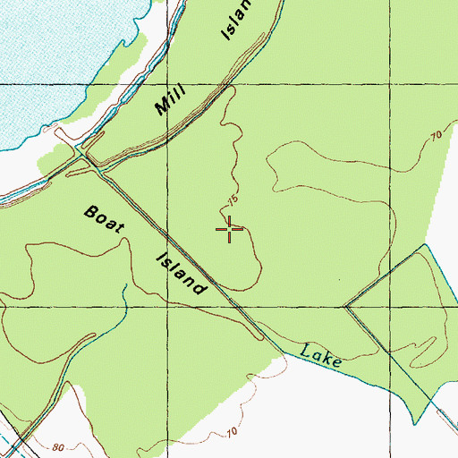 Topographic Map of Boat Island, NC