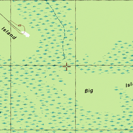Topographic Map of Bogue Swamp, NC