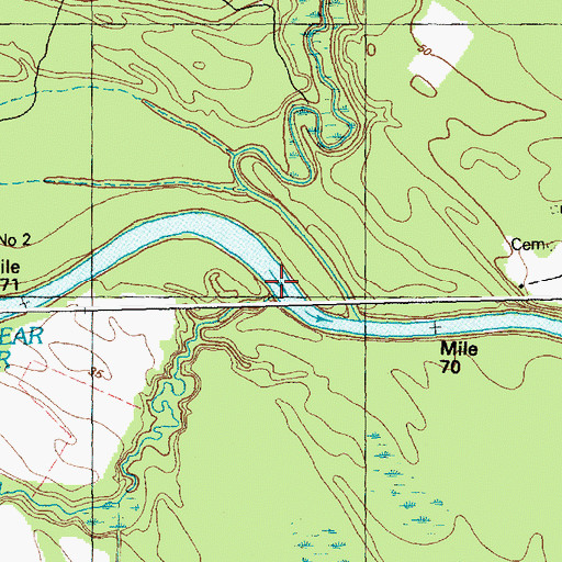 Topographic Map of Browns Creek, NC