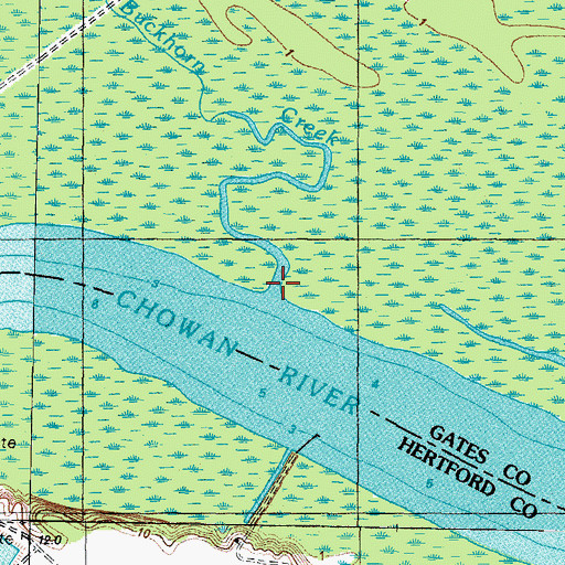 Topographic Map of Buckhorn Creek, NC