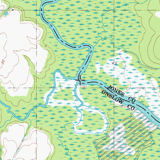 Topographic Map of Calebs Creek, NC