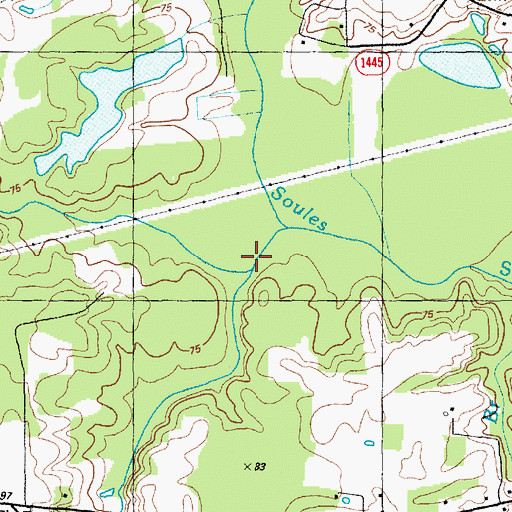 Topographic Map of Cedar Branch, NC