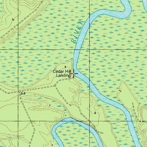Topographic Map of Cedar Hill Fishery (historical), NC