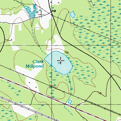 Topographic Map of Clark Millpond, NC