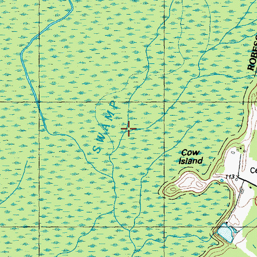 Topographic Map of Crawley Swamp, NC