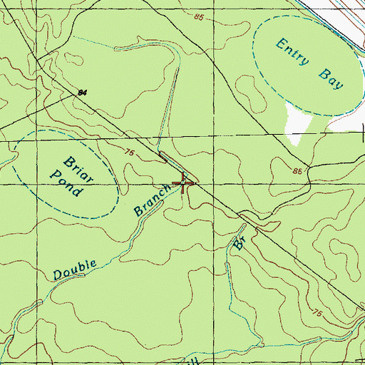 Topographic Map of Double Branch, NC
