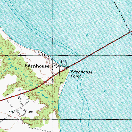 Topographic Map of Edenhouse Point, NC