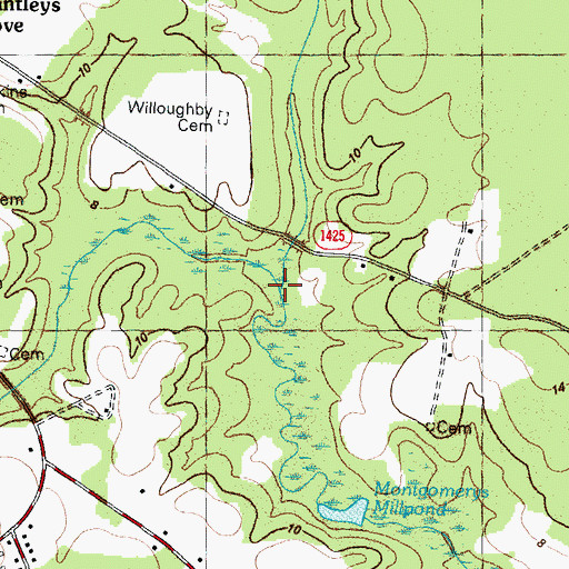 Topographic Map of Flat Swamp, NC