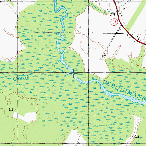 Topographic Map of Goodwin Creek, NC