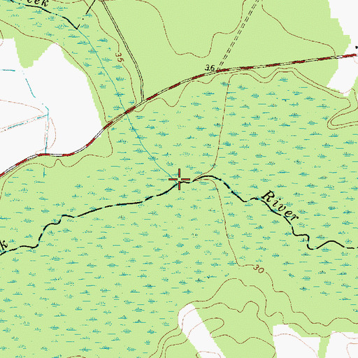 Topographic Map of Great Creek, NC