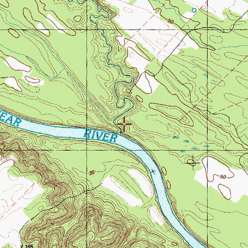 Topographic Map of Harrison Creek, NC