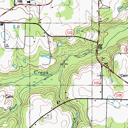 Topographic Map of Hogpen Branch, NC