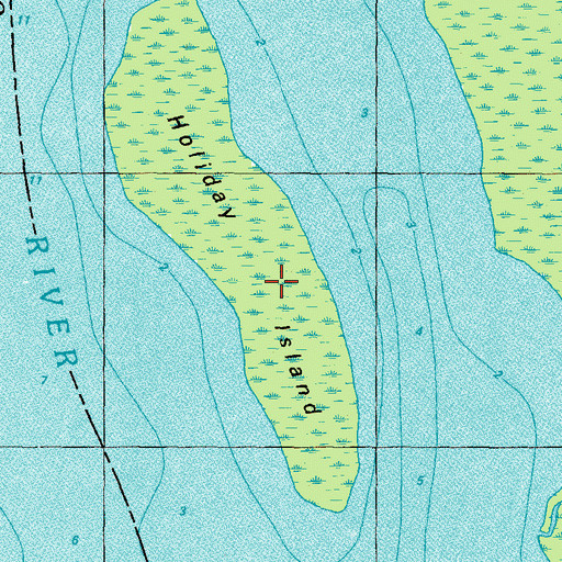 Topographic Map of Holiday Island, NC