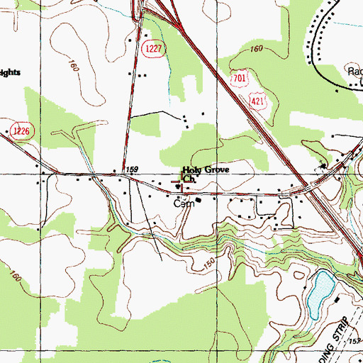 Topographic Map of Holy Grove Church, NC