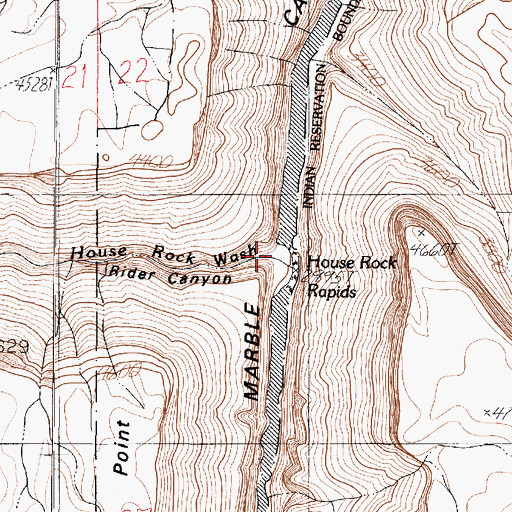 Topographic Map of Rider Canyon, AZ
