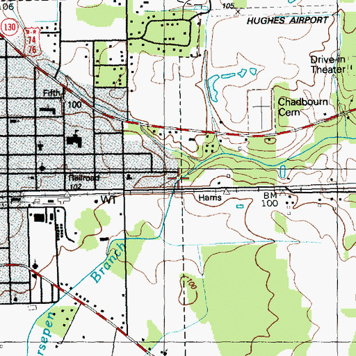 Topographic Map of Horsepen Branch, NC
