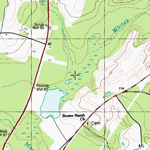 Topographic Map of Horsepen Branch, NC