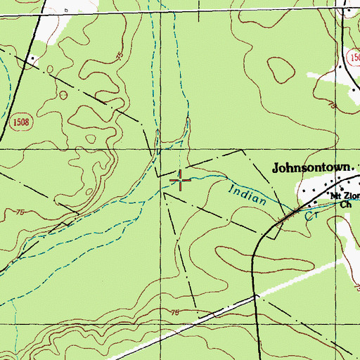Topographic Map of Indian Creek, NC