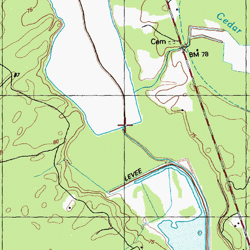 Topographic Map of Indian Creek, NC