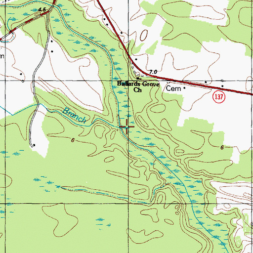 Topographic Map of Jady Branch, NC