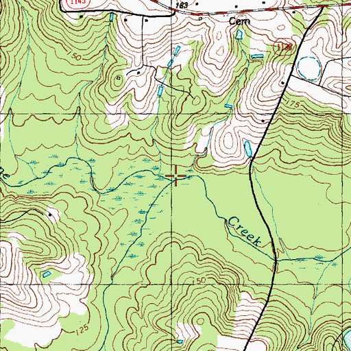 Topographic Map of Johnson Swamp, NC