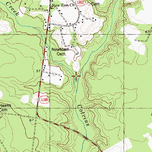 Topographic Map of Jones Creek, NC