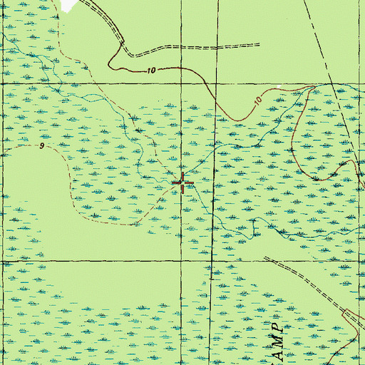 Topographic Map of Juniper Swamp, NC